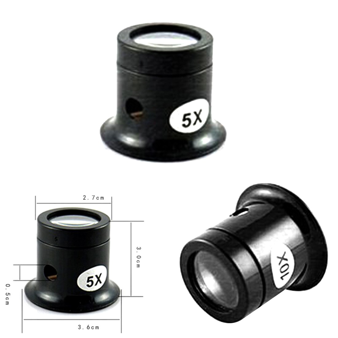 Juwelier Horloge Vergrootglas Tool 10X/5X Monoculaire Vergrootglas Loupe Lens Eye Vergrootglas Len Repair Kit Tool