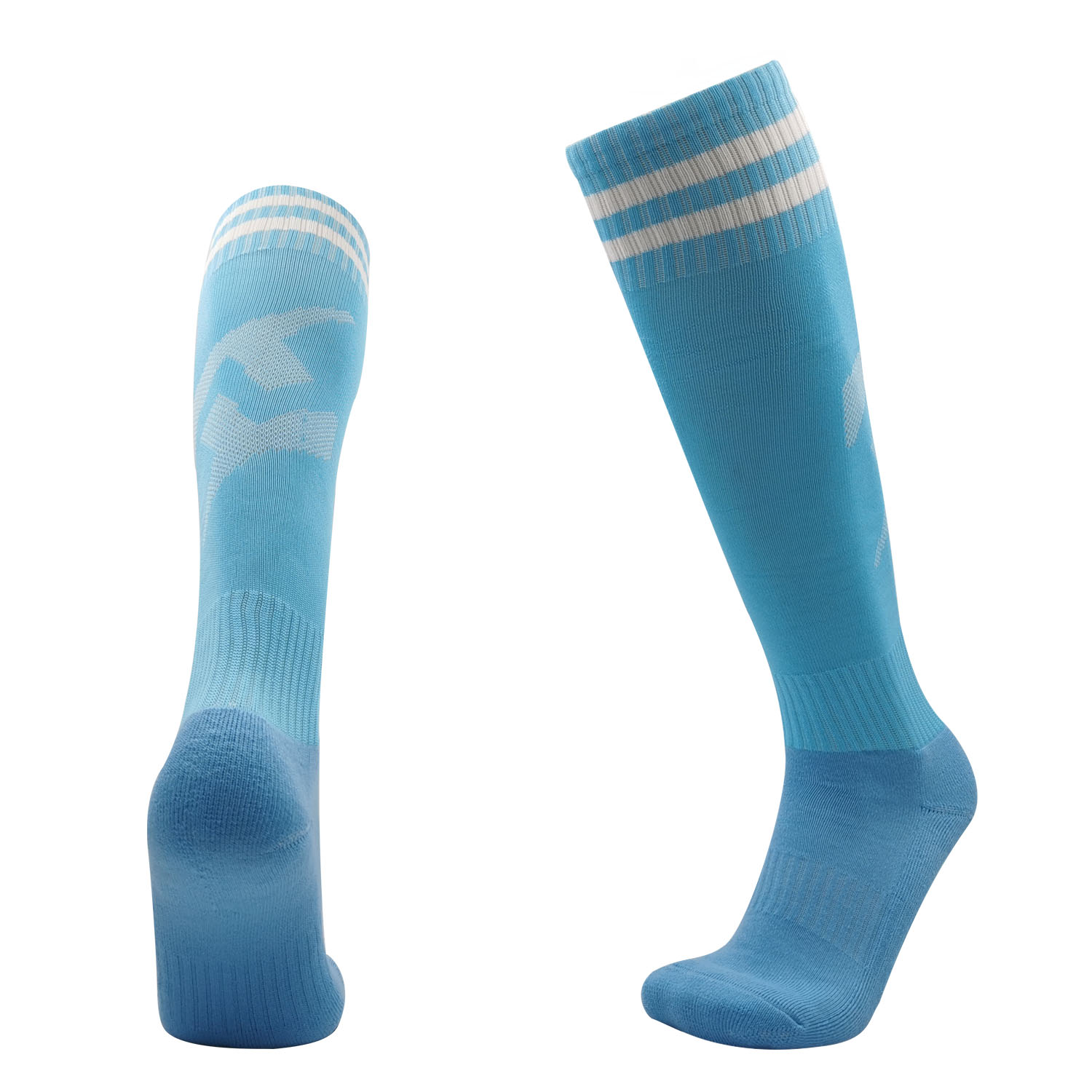 Voetbal Sokken Lange Buis Knie Katoen Kinderen Legging Kousen Voetbal Baseball Running Sport Volwassenen Kinderen Sokken: XS / Paars