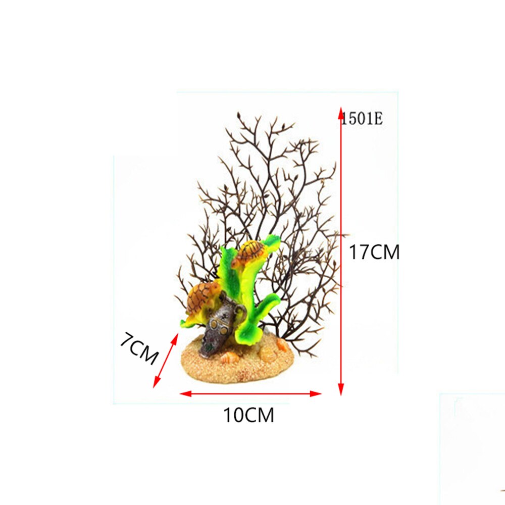 Mini Lovely Cartoon Tree Man Aquarium Fish Tank Toy Cave Stone Ornament Resin Oxygen Air Pump Aquatic Garden Supplies Decoration: 1501E