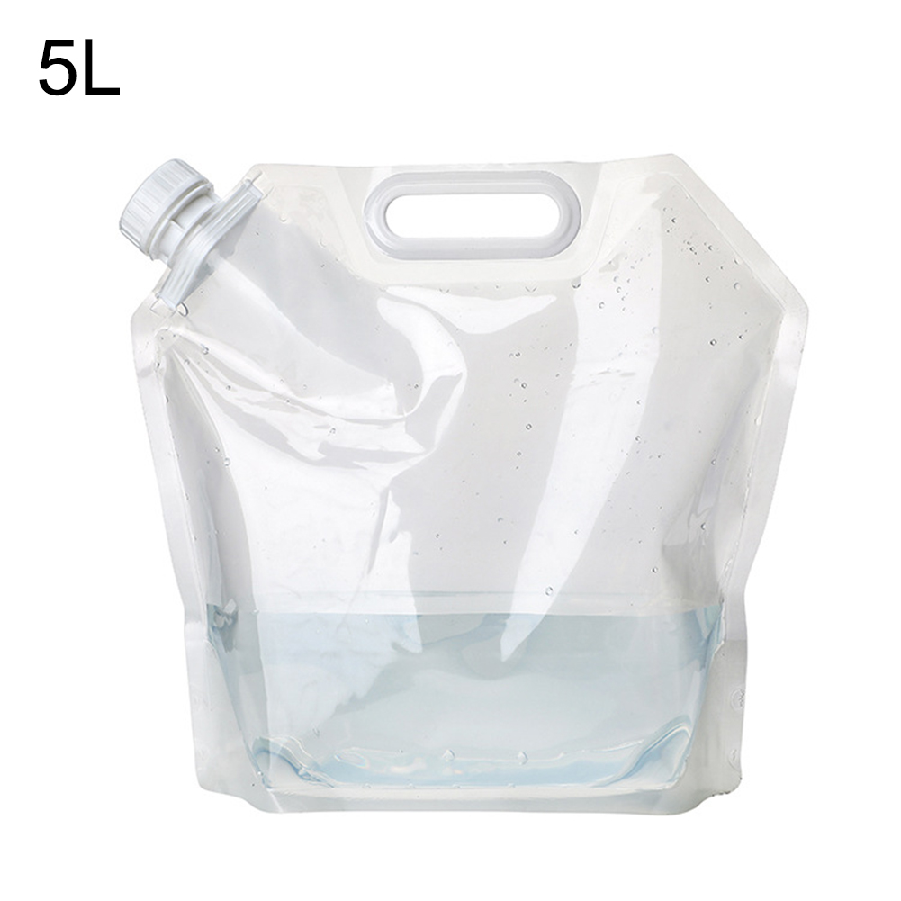 5/10/15l camping vandpose container bærbar sammenklappelig udendørs vandreture blød kolbe sport flaske opbevaringspakke: 5l