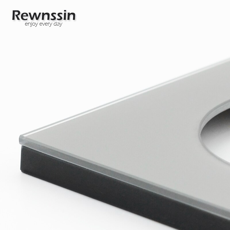 Wall Socket Internet Socket PC Data Female Dual Socket Telephone RJ45 Network Port Data TV Socket Silver Crystal Glass Panel