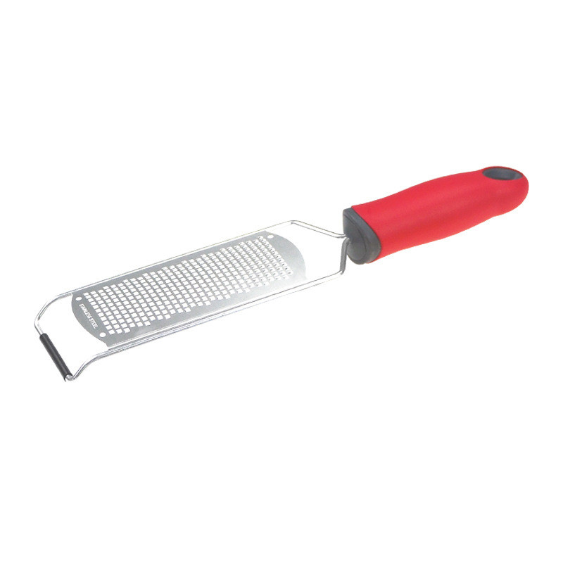 Multifunctional Cheese Grater Stainless Steel Garlic Ginger Lemon Grating Zester Cheese fruit Grater Utensil Wide Plate: B2 Red