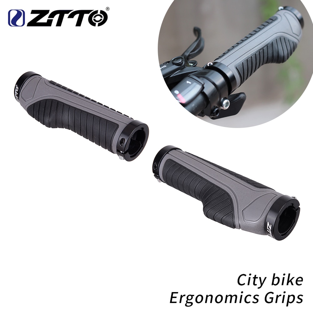 Ztto 1 par cykel ergonomi greb låsbart håndtag greb anti slip til foldning cykel styr 22.2mm cykel styr sæt