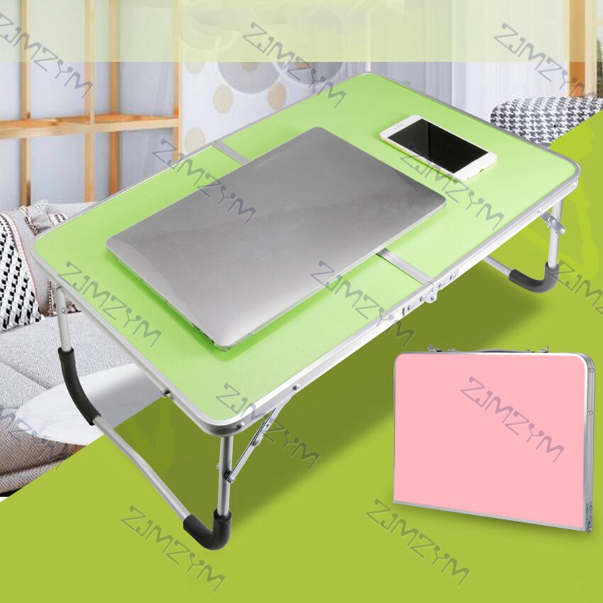 Double Folding Computer Table Notebook Stand Holder Bed Sofa Laptop Table Portable Study Table Writing Desk Home Furniture: green