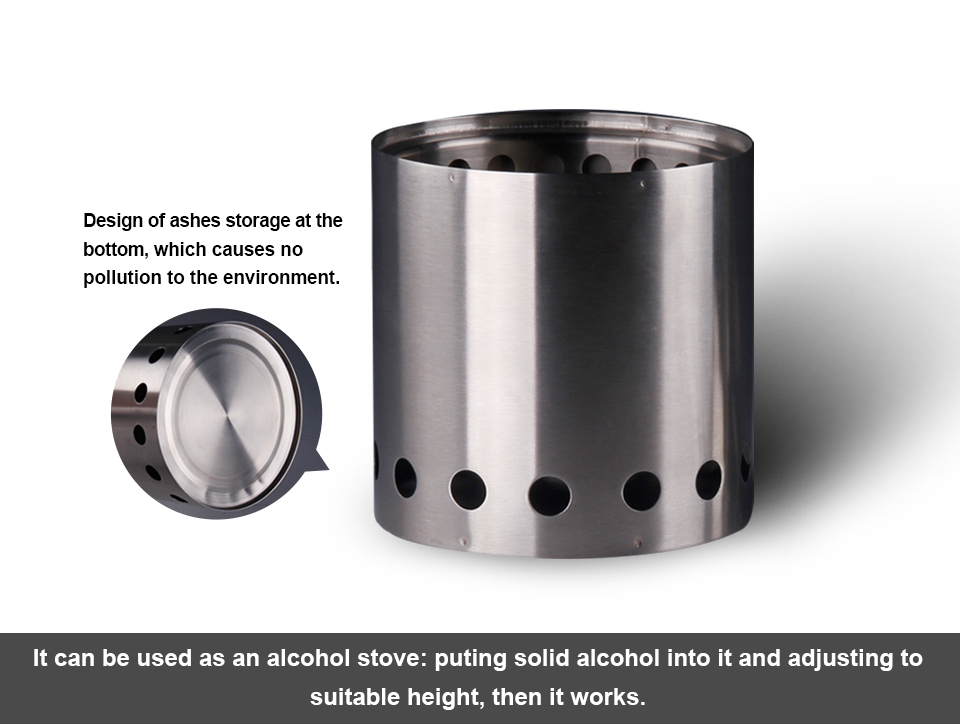 APG Portable wood camp stove Foldable Solidified Alcohol burners Backpacking Picnic Firewood Furnace