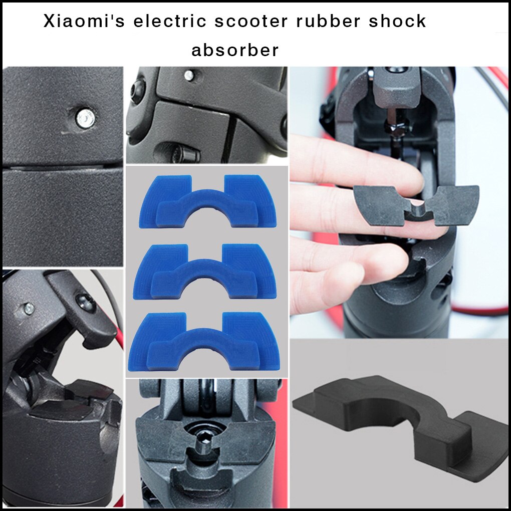 Remplacement pour Xiaomi M365 3 pièces/ensemble Scooter électrique amortisseur de choc coussin d'amortissement des vibrations 0.6mm 0.8mm 1.2mm Kit