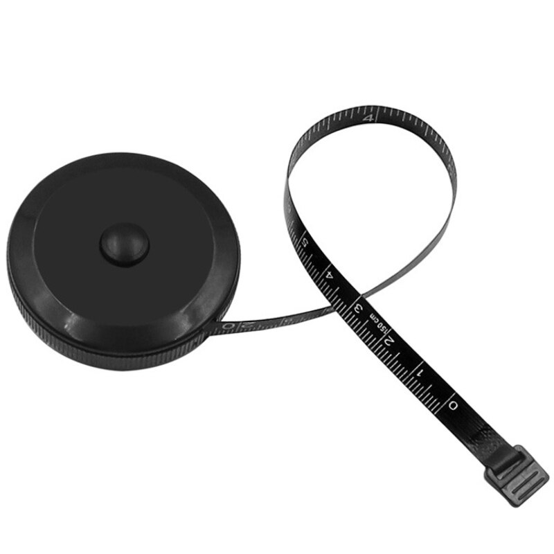 1.5m/60inch Black Tape Measures Automatic Flexible Mini Sewing Measuring Tape Dual Sided Retractable Tool Body Tailor Tape Ruler: Black