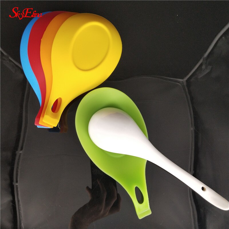1Pcs Hittebestendige Siliconen Lepel Isolatie Mat Placemat Lade Lepel Pad Drinken Glas Coaster Keuken Tool 5Z-CF419