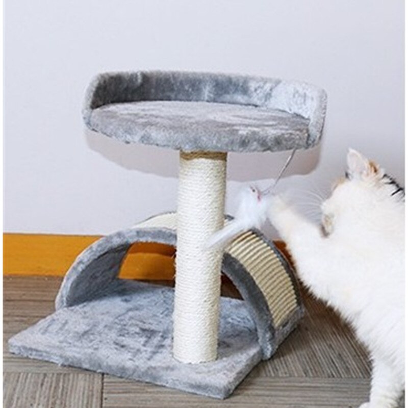 Pet Cat Climbing Tree Scratching Post Board Cat Tree House Removable Cat Bed Cat Condo Climbing Frame Furniture Scratchers Post