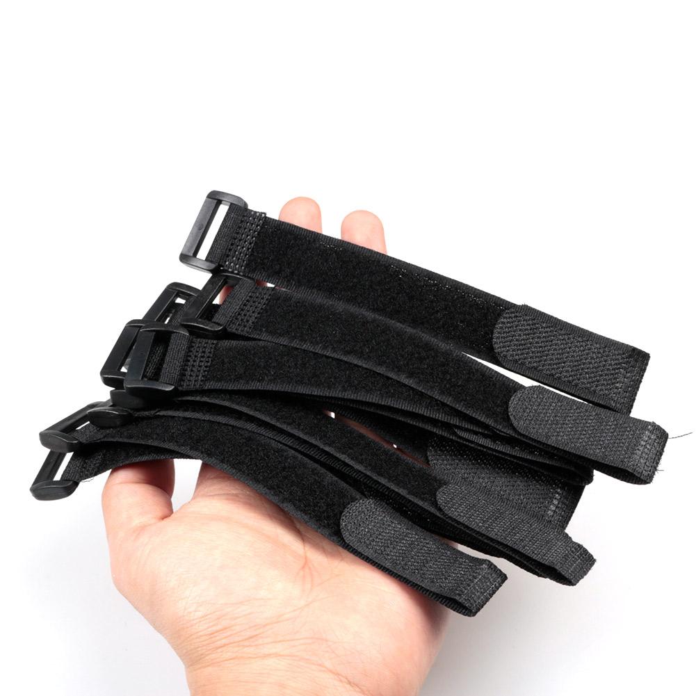 10 pièces réutilisable canne à pêche cravate sangle de maintien bretelles attache crochet boucle câble cordon cravates ceinture accessoires de pêche