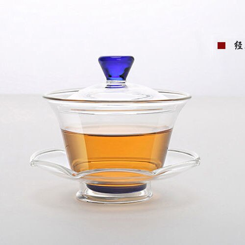 Heat Resistant Glass Tea Tureen Transparent Bowl Cup Dish Set Household Teaware: 2