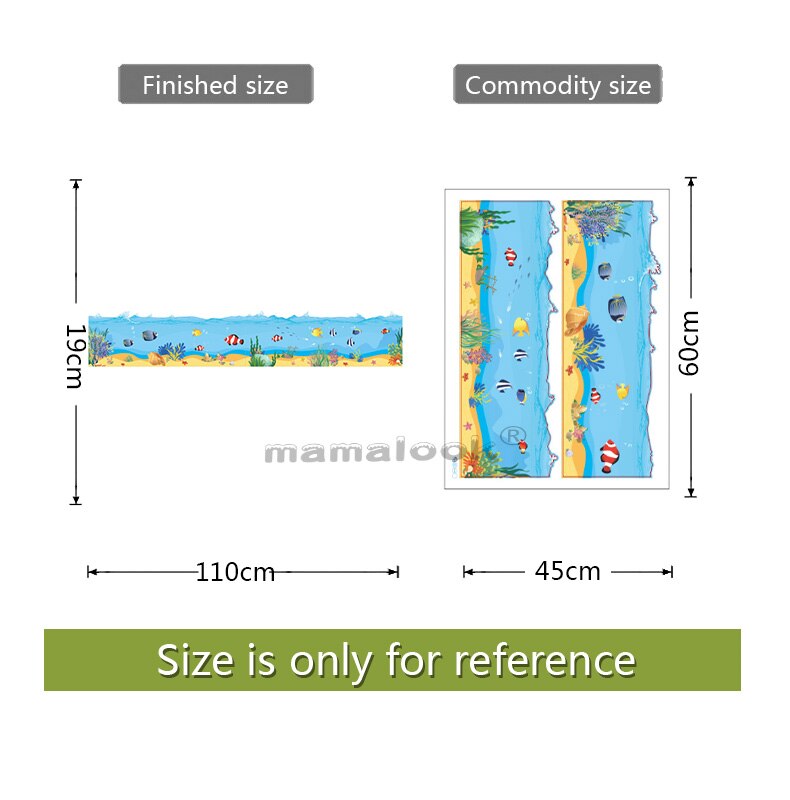 Cartoon fish stickers Home Decoration Underwater Scenery Mural Art Bathroom Kitchen Decor Decals: 01