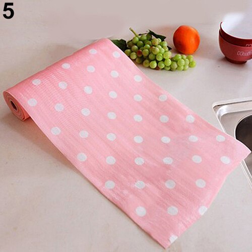300cm Cute Polka Dots Shelf Paper Cabinet Drawer Liner Kitchen Table Mat Wardrobe Mat Printed Drawer Pad Paper: White Dot
