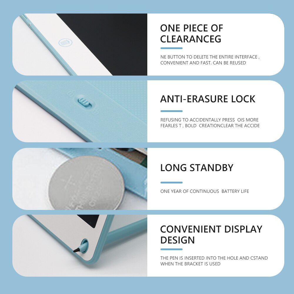 12 Inch Graphics Tablet For Drawing Digital Writing Tablet For Kids Stylus Pen Lcd Writing Board Sketch Drawing Pad