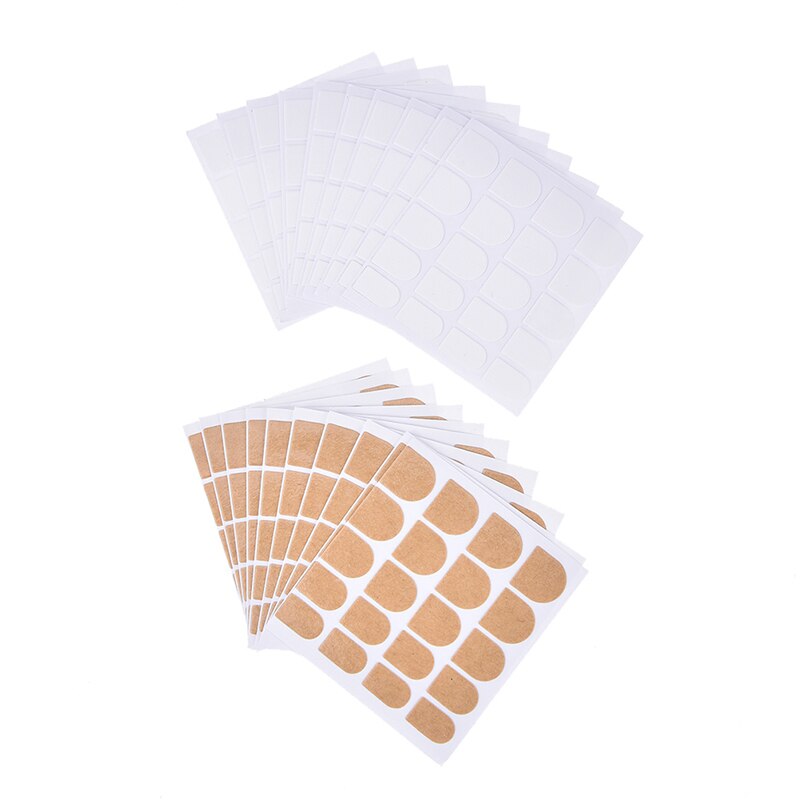 10 Vellen Clear False Nail Tips Dubbelzijdig Klevende Lijm Plakband Transparante Sticker Sticky Tape Voor Nail Art Gereedschap