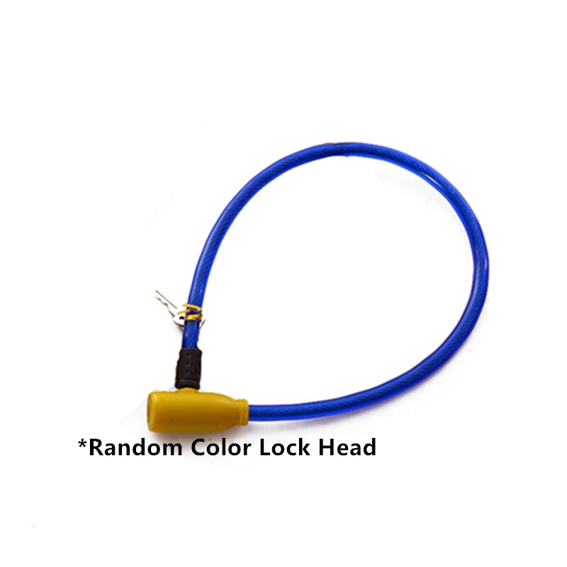 1PCs Cycling Cable Anti-theft Bicycle Cable Lock Bike Bicycle Scooter Safety Lock with 2 Keys Alarm Bike Accessories 7x64cm: Blue
