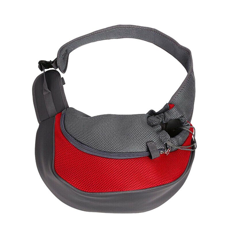 Hond huisdier puppy draagtas rugzak reistas schoudertas mesh sling draagzak comfort reistas schoudertas sling rugzak: Rood / 40 13 26cm