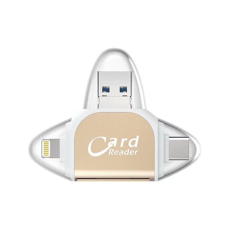 Lector de tarjetas SD de aluminio Micro SD USB C tarjeta otg adaptador Micro USB tipo C 4 en 1 para iPhone 11X6 7 8 S8 Android