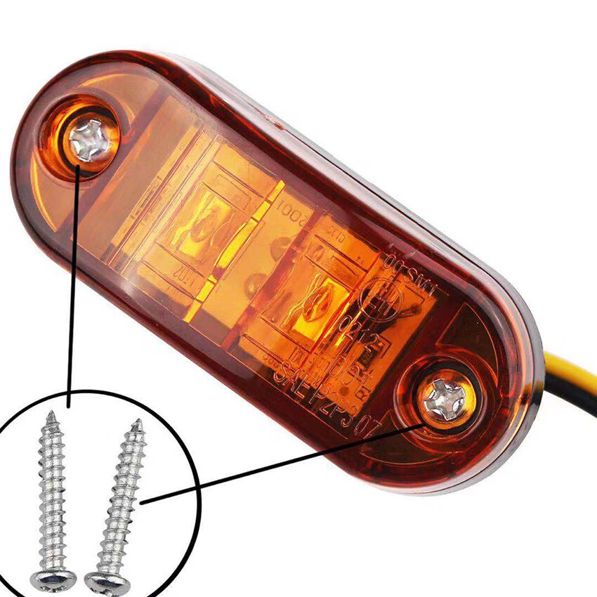 Luz Led de posición lateral para camión, lámpara impermeable para coches, camiones y remolques, luz blanca, roja y amarilla, 12-24V