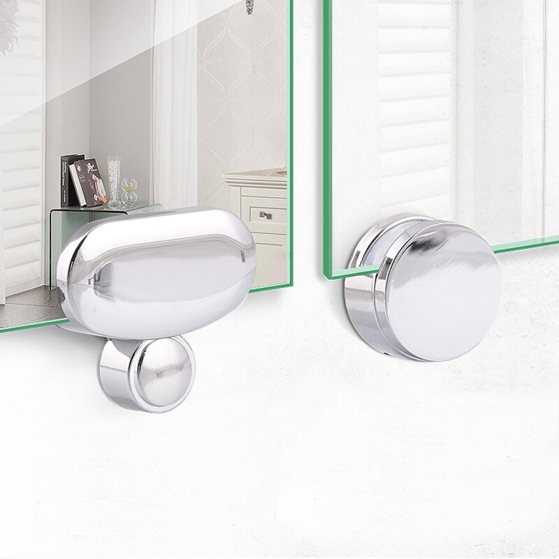 Clip de espejo sin marco para montaje en pared, abrazaderas de cristal, Clip de cristal para baño, espesor de soporte de espejos: 3-5mm, 4 Uds.
