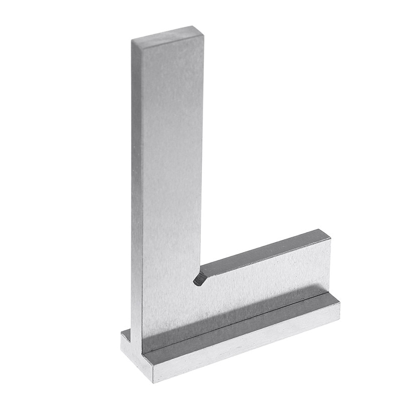 Juego de ingeniería de ángulo recto cuadrado de 90 grados 50x4 0/75x5 0/100x70mm con regla de ángulo endurecido de acero de tierra de precisión de asiento