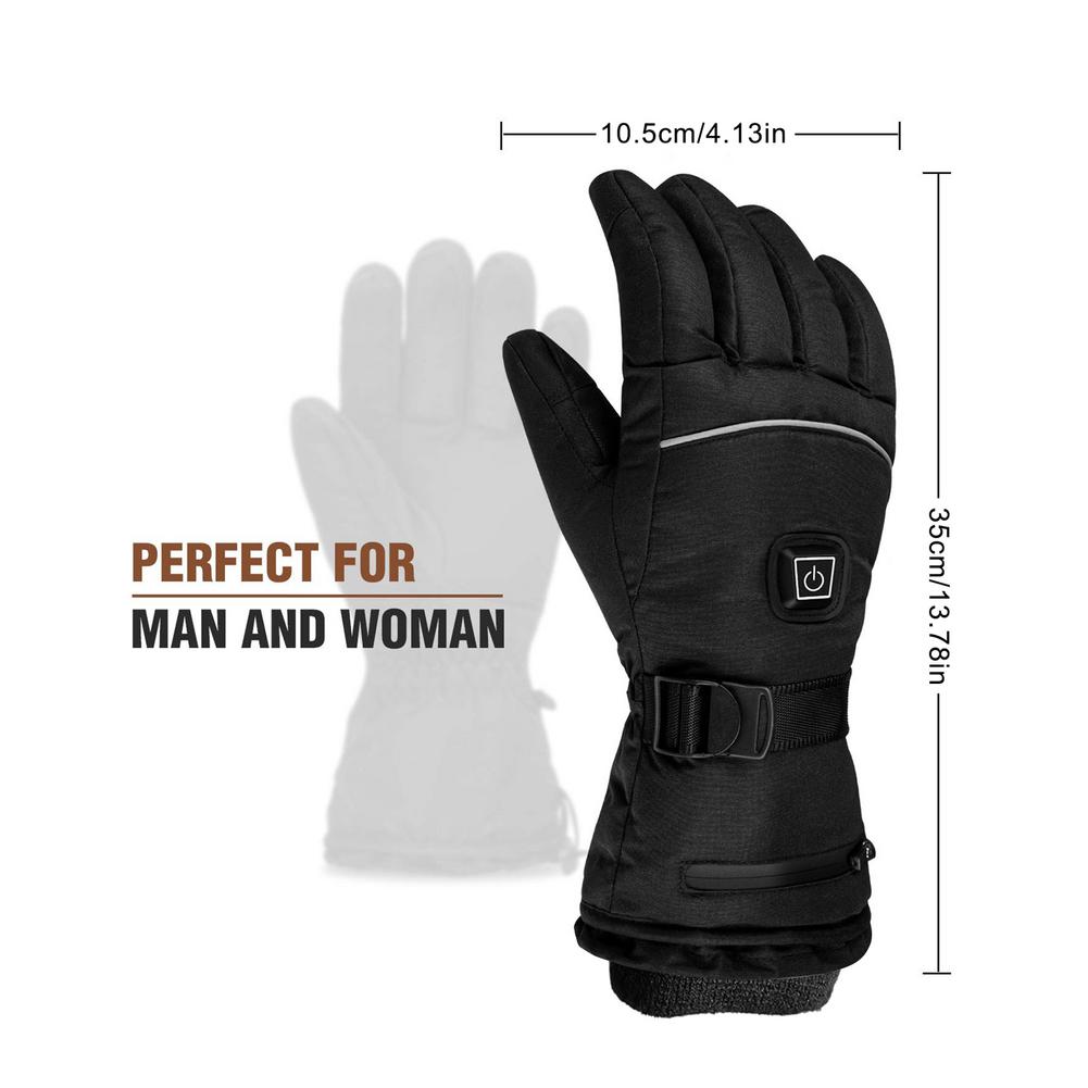 Ski Gloves Three-speed Thermostat Electric Heating Gloves 4000 MAh Rechargeable Lithium Battery Heating Gloves To Keep Warm