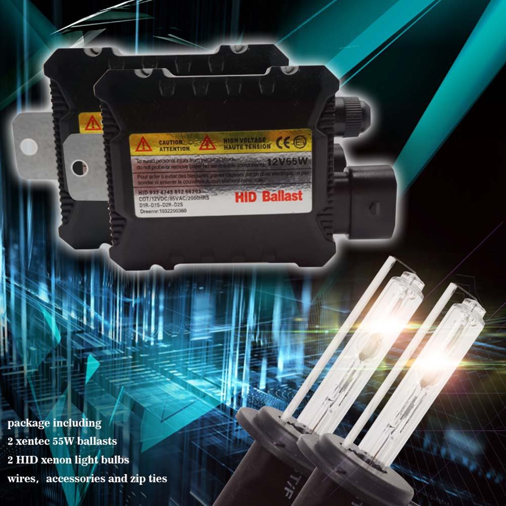 55W HID ampoule au xénon H1 H3 H7 H11 9005 9006 12V Auto voiture phare lampe 3000K 4300K 5000K 6000K 8000K 10000K 12000K