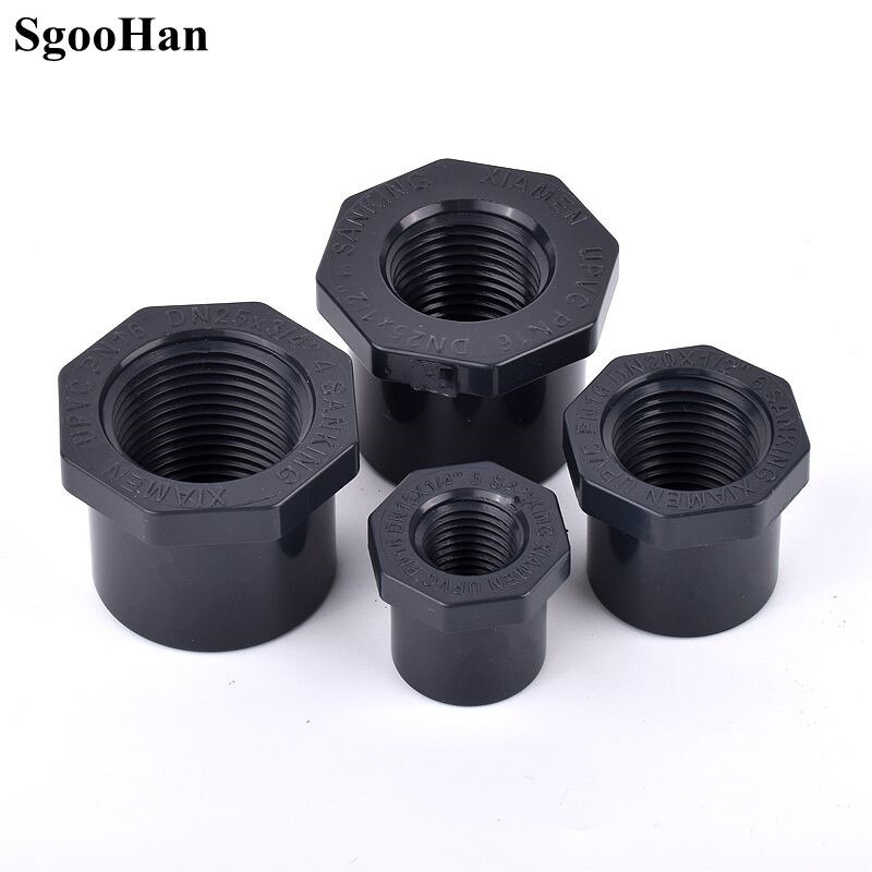 1~10pcs UPVC Female Thread Bushing Reducing Straight Connector Garden Irrigation Water Pipe Fittings Aquarium Fish Tank Adapter