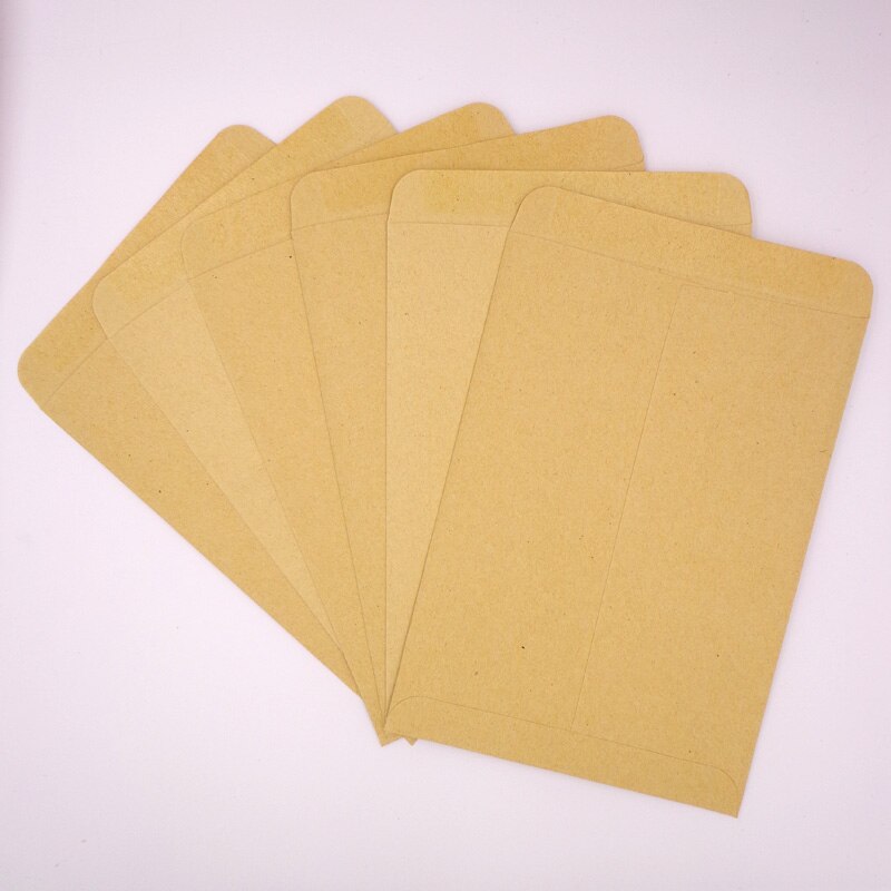 Sobre Kraft de 10 Uds., bolsa de papel autoadhesiva de varios tamaños en blanco, tarjeta postal, sobre de invitación para boda, papelería escolar para oficina