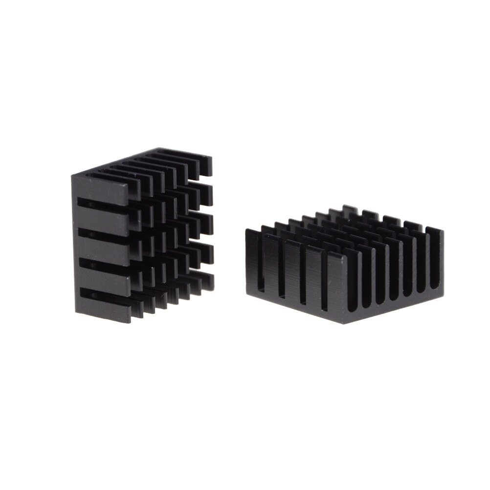 10 stk/parti 20mm x 20mm x 10mm køleplader køleplader køler aluminium radiator sort farve