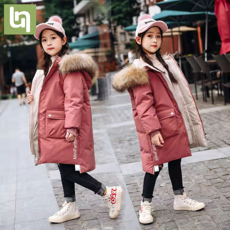 Manteau pour adolescentes, parka d'extérieur d'hiver, tenue pour adolescentes, veste à capuche en fourrure pour enfants filles de 5 6 8 10 12 ans