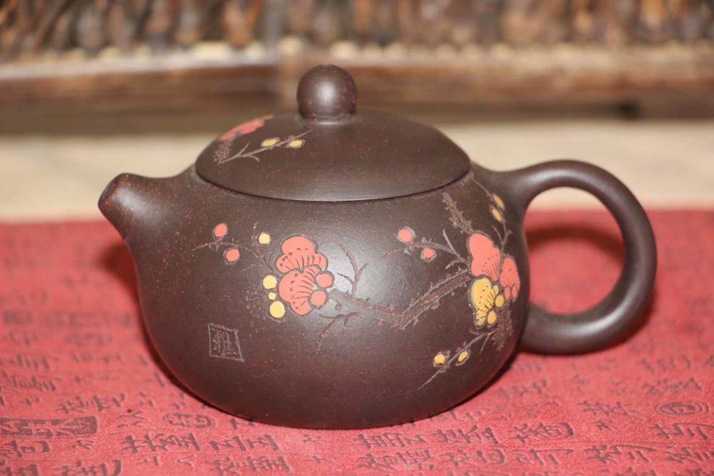 Chinese theeset yi xing paarse klei thee theepot mini yixing theepot voor puer thee xi shi ongeveer 140ml
