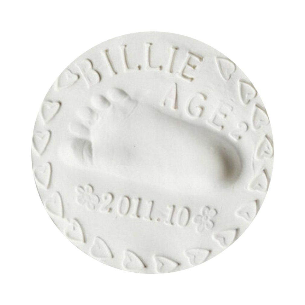 Baby Handprint Mud Hand And Foot Prints Hand And Foot Mud Baby Handprint Business Handprint Ultralight Clay: White
