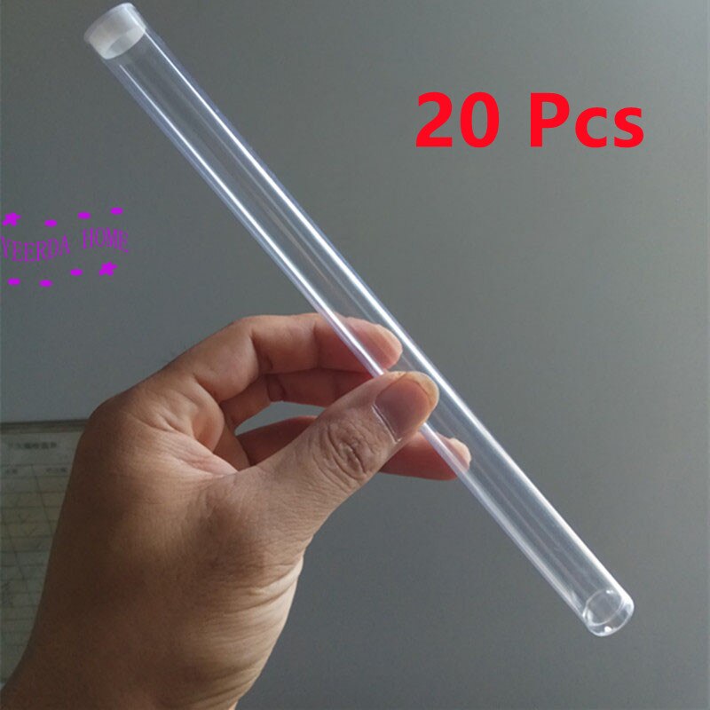 Transparent plastic incense tube Packaging line incense tube Environment friendly PVC tasteless: 20 Pcs