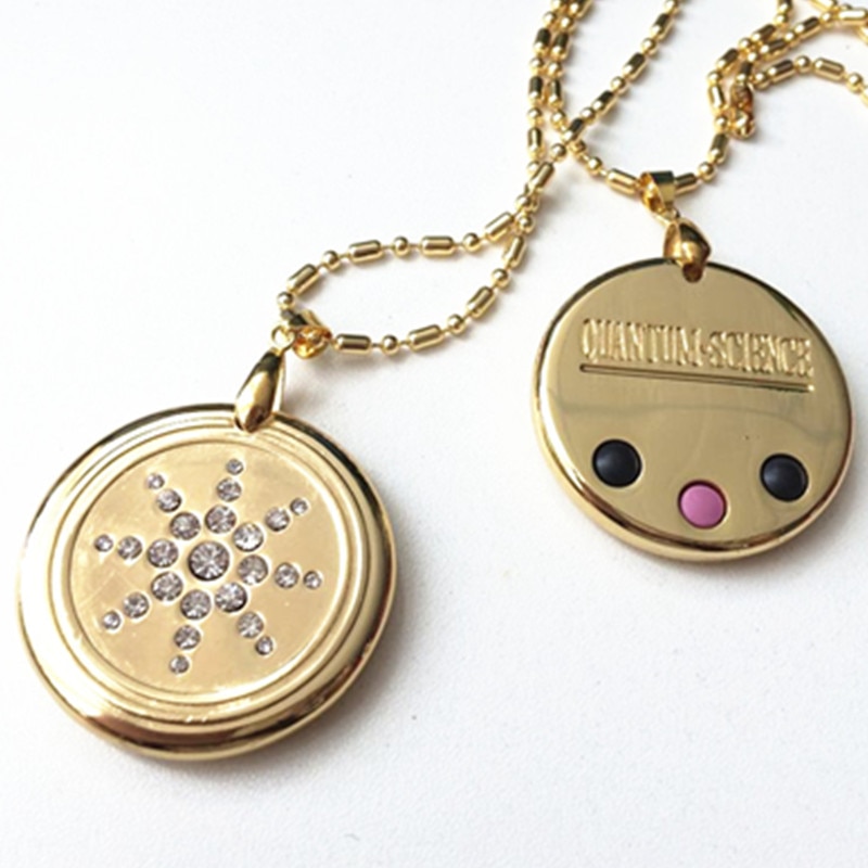 Pendentif en or EBUTY en métal pour hommes collier avec des boules d'énergie de santé directe