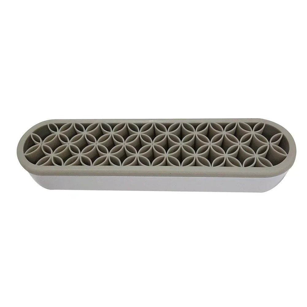 Étagère porte-brosse de maquillage porte-stylo à ongles présentoir support mallette de rangement de brosse organisateur en Silicone étagère de séchage pour pinceau de maquillage: Beige