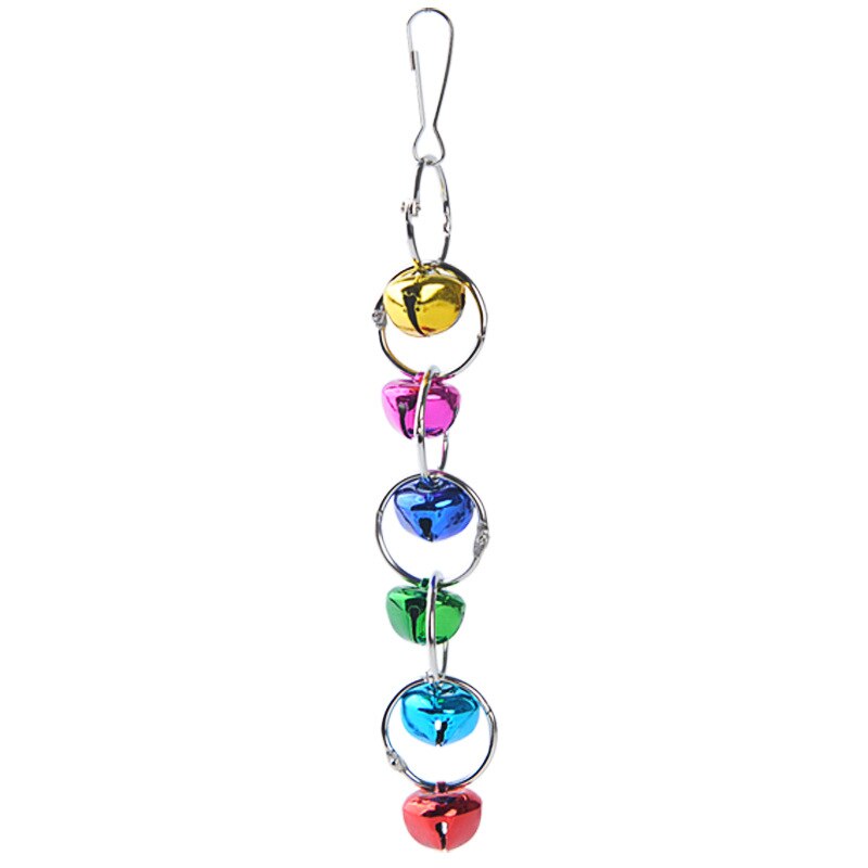 Horn Set Ring Bird Bell Toy Large Bird Toys For Parrots Suspension Macaw Parrot Toys For Birds Chewing Toy Bird Cages For Parrot