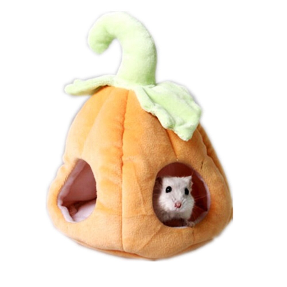 Hamaca colgante de calabaza para cama de hámster, hamaca de invierno cálida de lana para mascota pequeña, ardilla, ratón, jaula y casa con cama, nido, accesorio para hámster