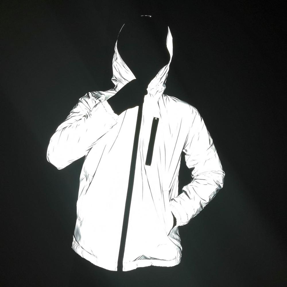 Chaqueta reflectante para hombre y niña, chaquetas ligeras y brillantes para niños, ropa de calle de Hip Hop, prendas de vestir impermeables para monopatín, novedad de