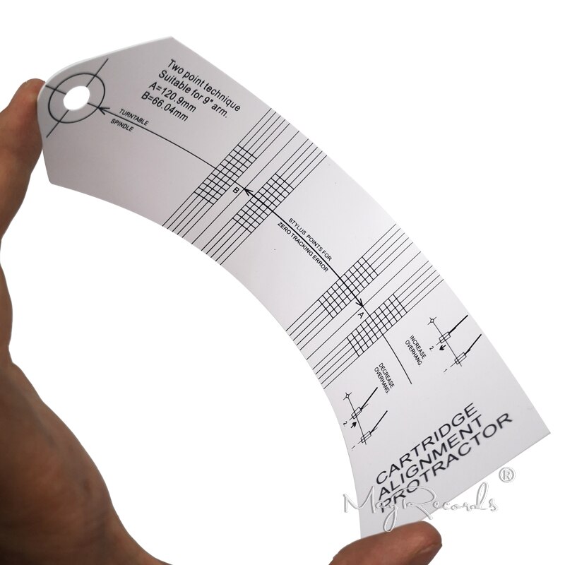 Cartridge Alignment Protractor LP Vinyl Turntable Phonograph Accessories Adjustment Tool