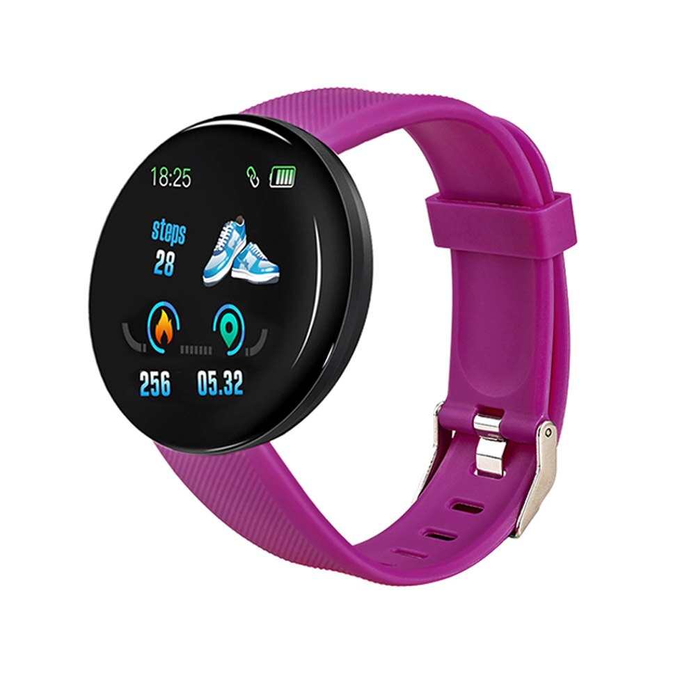 Intelligente Wristband di Pressione Sanguigna Misurazione della Frequenza Cardiaca di D18 Bluetooth Intelligente Del Braccialetto di Sport Tracker Intelligente Orologio D13 Smartwatch A2: Purple D18