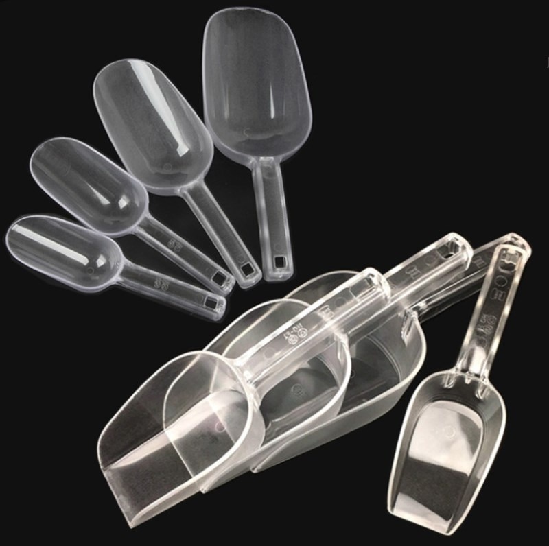1 Stck Kunststoff Eis Schaufel Lebensmittel-Klasse transparent Plastik Schaufeln Tragbare Küche Werkzeug Haustier Lebensmittel Löffel