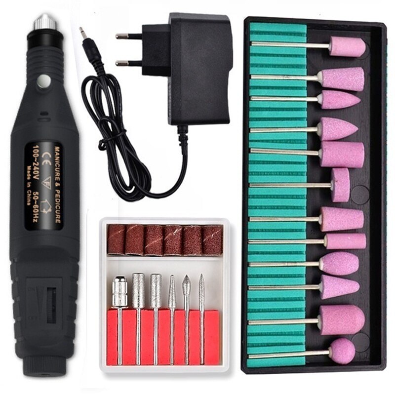 Mini máquina pulidora eléctrica para uñas, herramienta de manicura para pulir esmalte de uñas, elimina la piel muerta y pedicura