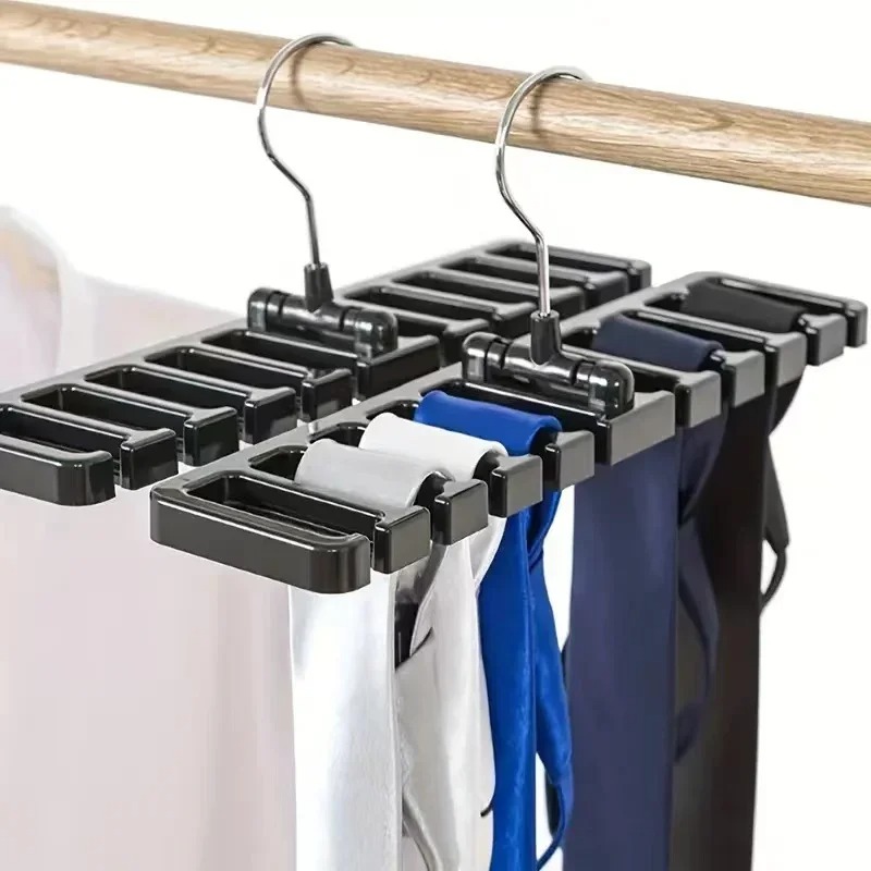 5-in-1 magische Hosenständer-Kleiderbügel für den Haushalt, Edelstahl, zusammenklappbar, Hosenständer, Krawattenaufhänger, Regale, Schrank, Konvertierung, Organizer