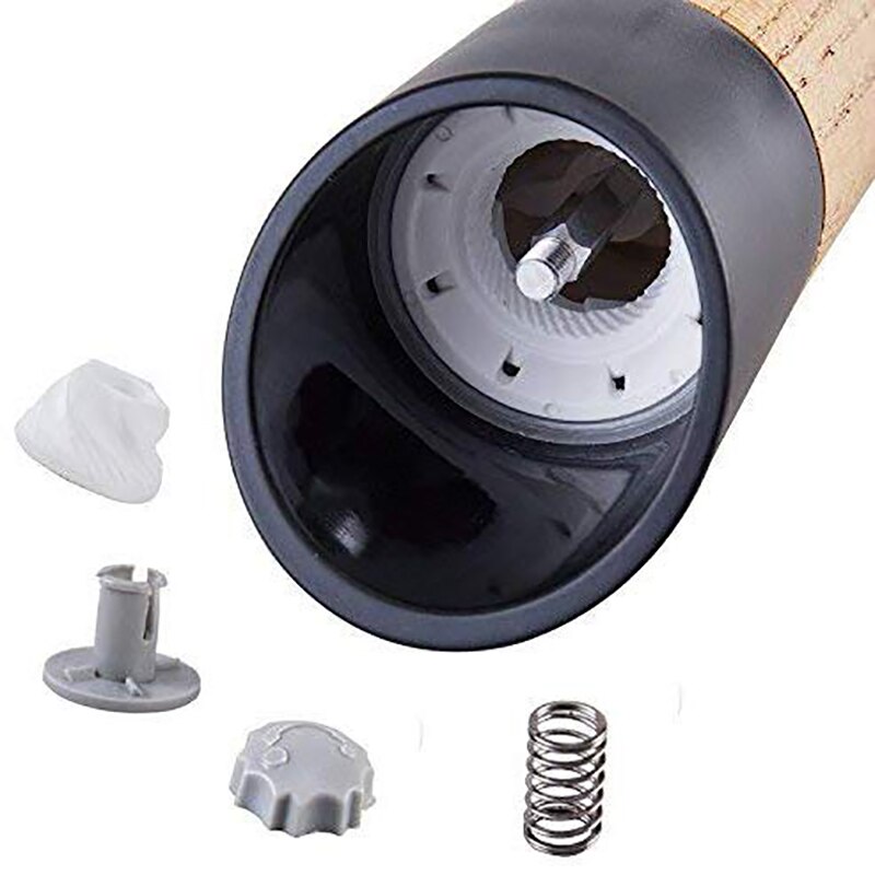 Moulin à sel et poivre en bois lot de 2-salière et poivrière avec Rotor en céramique réglable-moulin à poivre sel