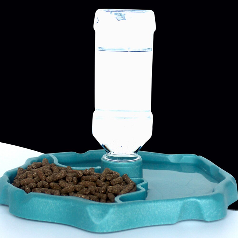 Plastic Reptiel Drinkwater Voeden Kom Lichtgevende Automatische Voeden Voedsel Schotel Water Feeder Kom Reptiel Benodigdheden