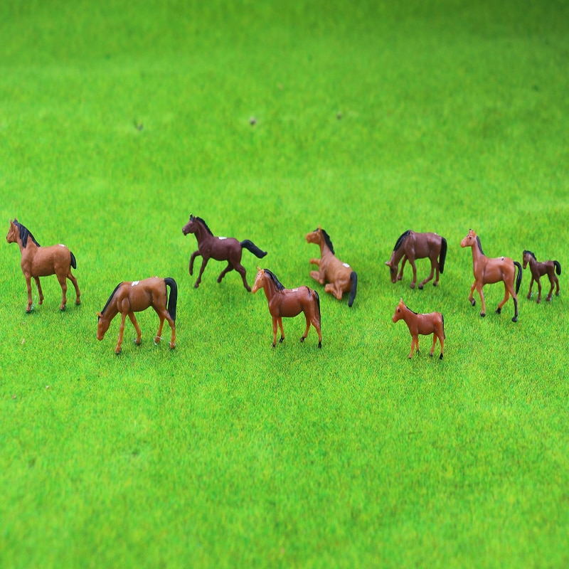 20 Stuks Ho Schaal Paard Model Dier Voor Miniatuur Model Train Layout Farm Zoo Park 1:87