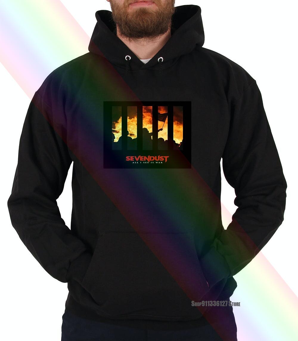 Sevendust Hoodie Sweatshirts All I See Is War Vinyl Cd Cover Small Medium Large Or Xl: XXXL