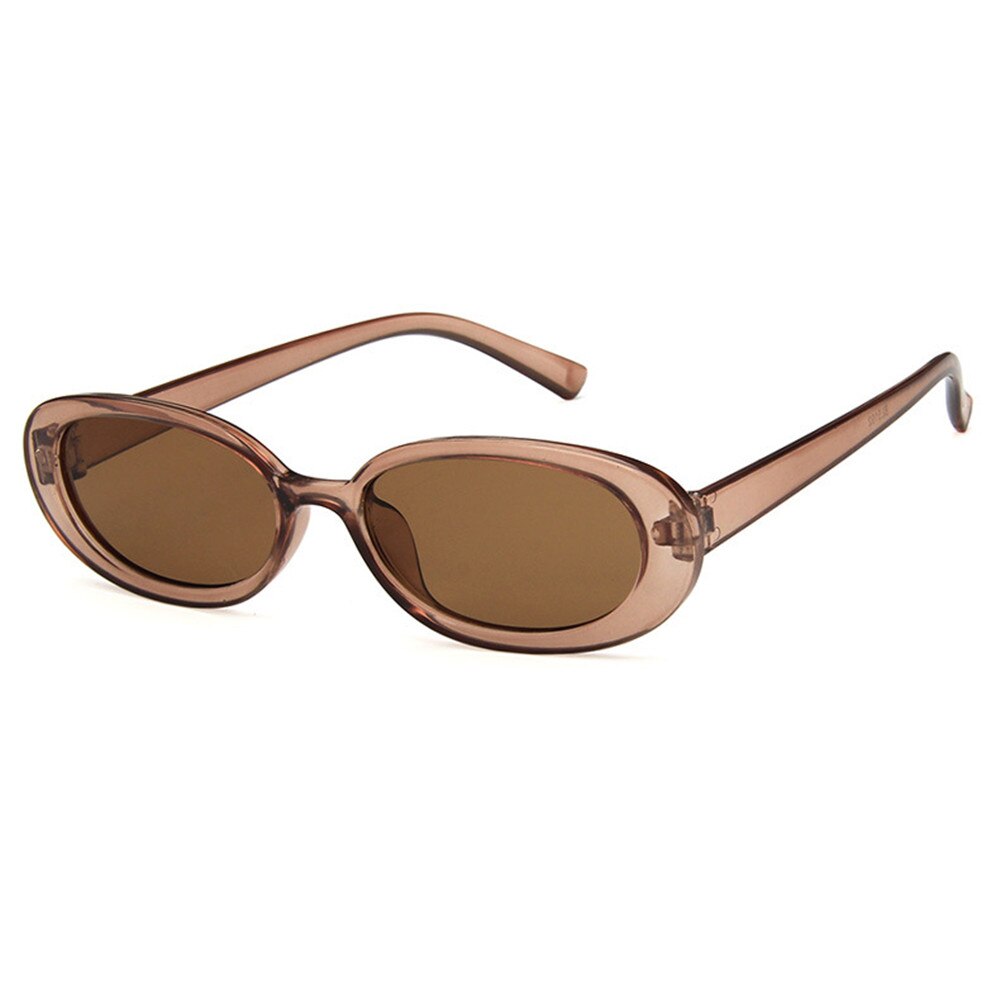 Gafas de sol con montura ovalada pequeña para mujer, anteojos de sol femeninos de estilo Retro Elipse, con protección UV400, gafas de senderismo para exteriores: C06