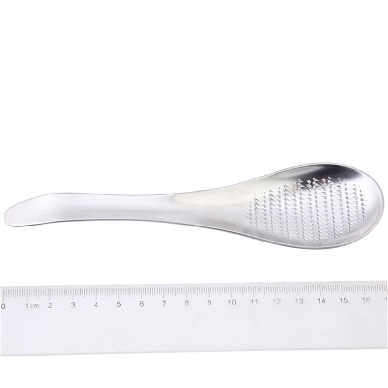 Stainless Steel Spoon Shape Lemon Zester Mixer Ginger Grater Wasabi Garlic Grinding Tools Cheese Grater Mixing Spoon